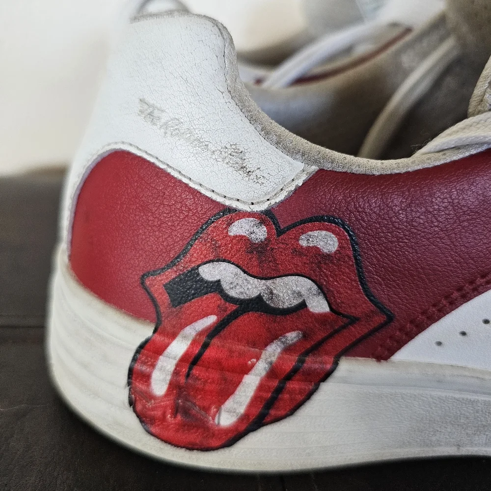 Rolling Stones X Mark Nason Leather Palmilla Marquee Red White Sneakers‎ 9.5